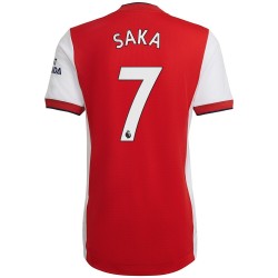 Camisola Arsenal Bukayo Saka 7 Equipamento Primeiro 2021-2022 Manga Curta